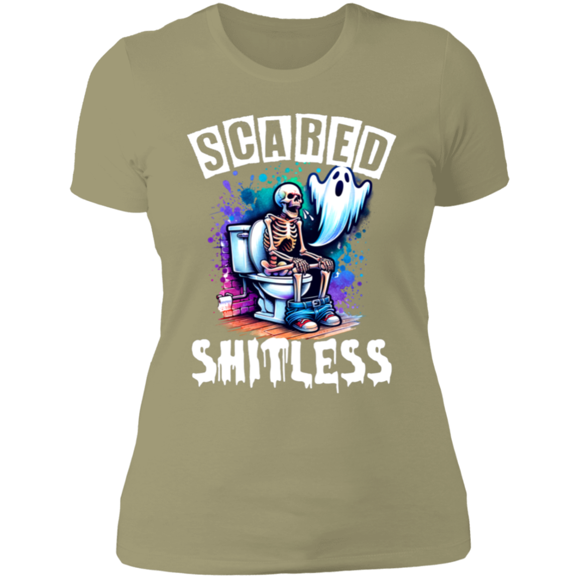 Scared Shitless Ladies' Boyfriend T-Shirt