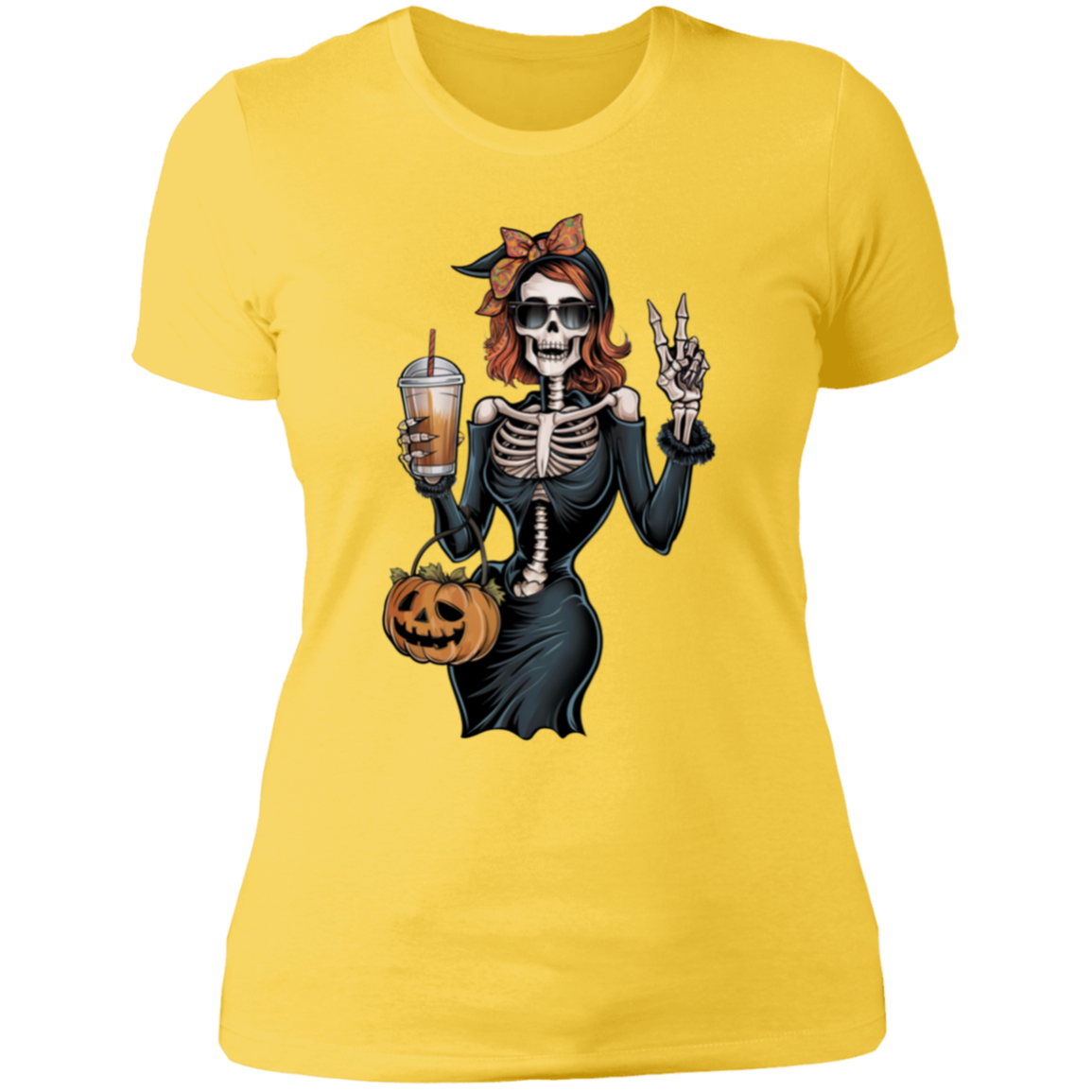 Vintage Fall Skeleton Ladies' Boyfriend T-Shirt