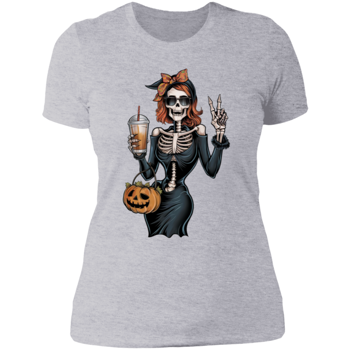 Vintage Fall Skeleton Ladies' Boyfriend T-Shirt