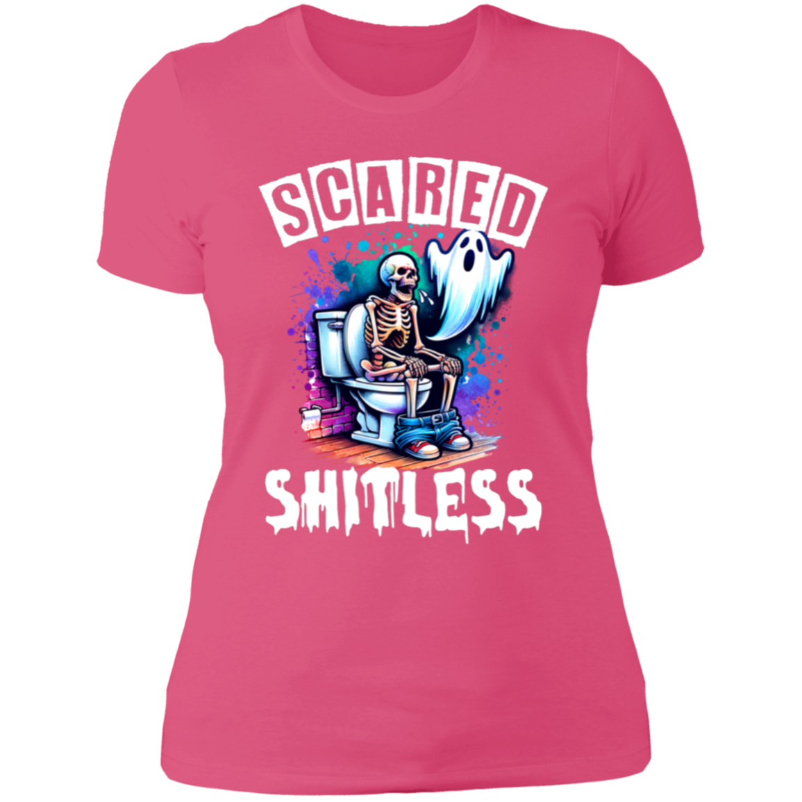 Scared Shitless Ladies' Boyfriend T-Shirt