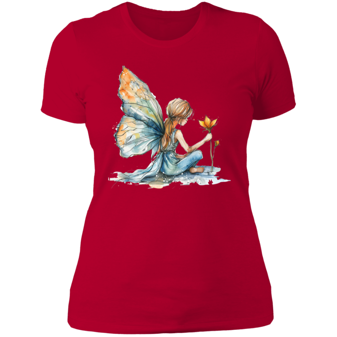 Sitting Fairy Ladies' Boyfriend T-Shirt