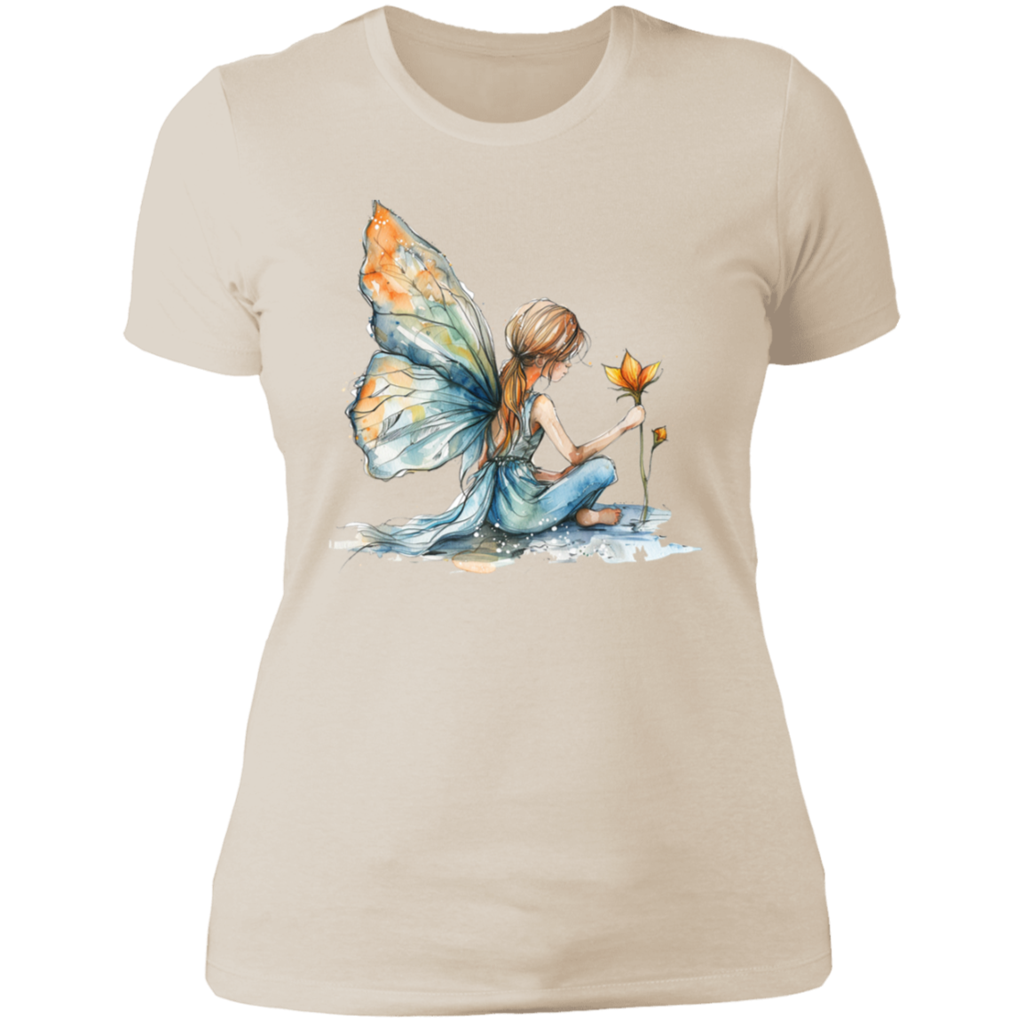 Sitting Fairy Ladies' Boyfriend T-Shirt