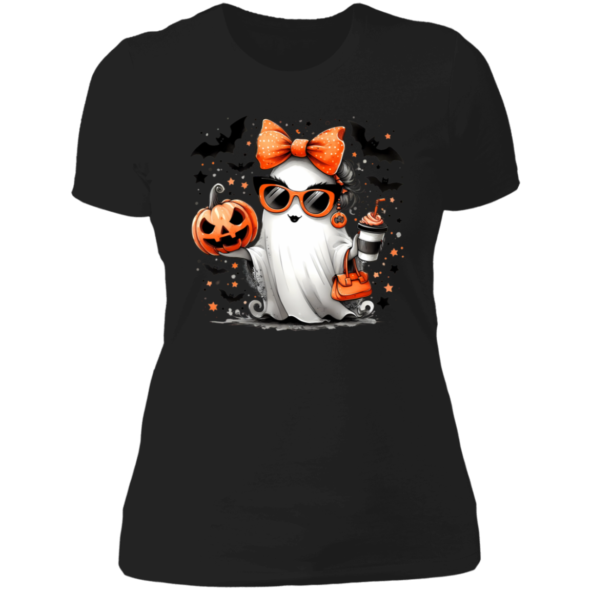 Coffee Ghost Ladies' Boyfriend T-Shirt