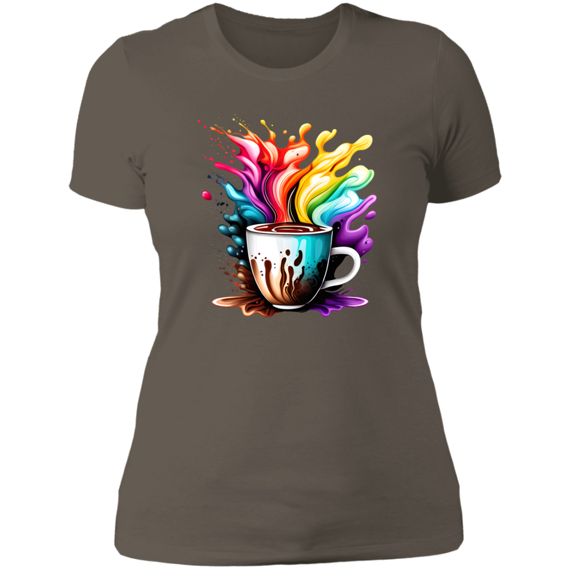 COFFEE CUP with COLORFUL SPLASH and REALISTIC STEAM