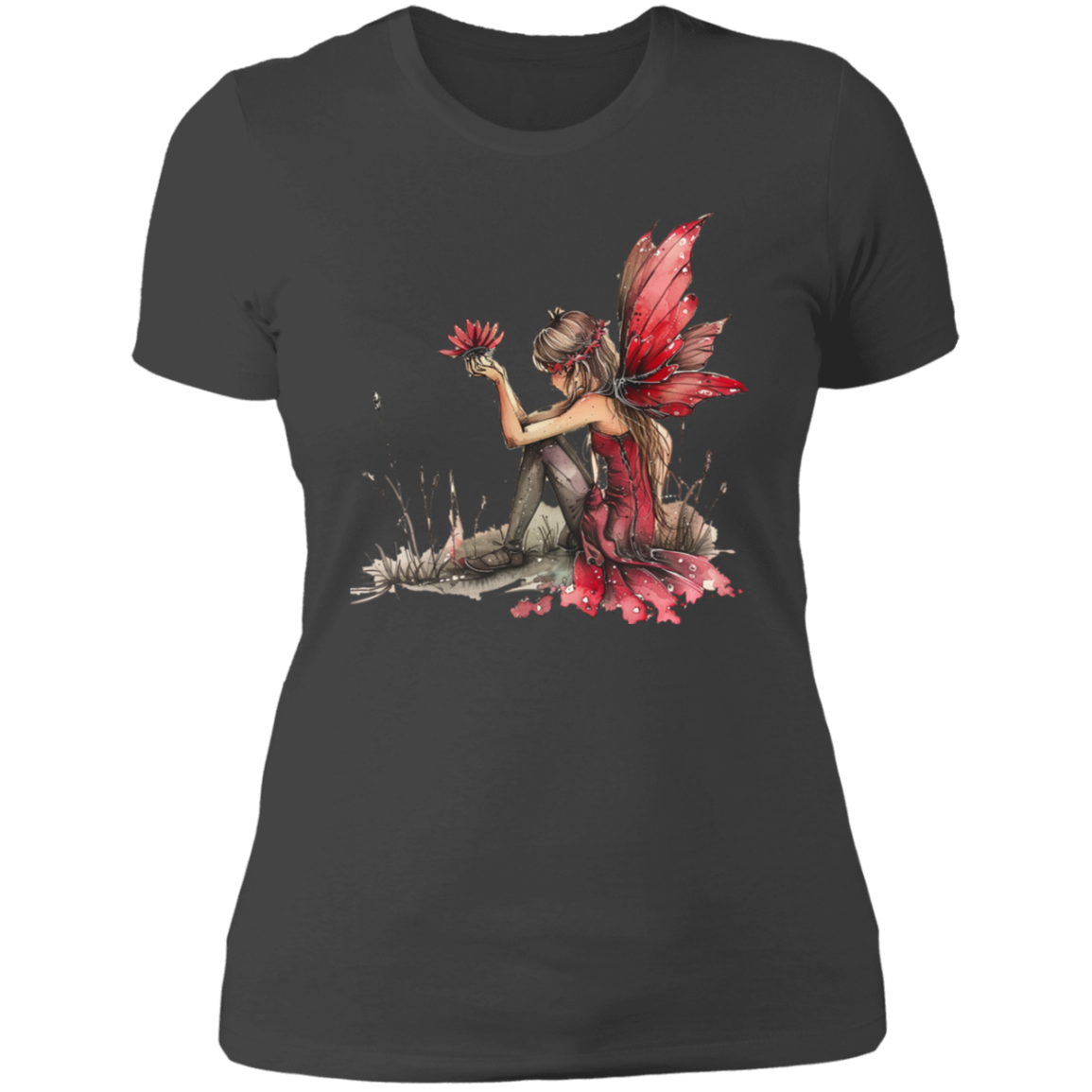 Sitting Fairy Ladies' Boyfriend T-Shirt