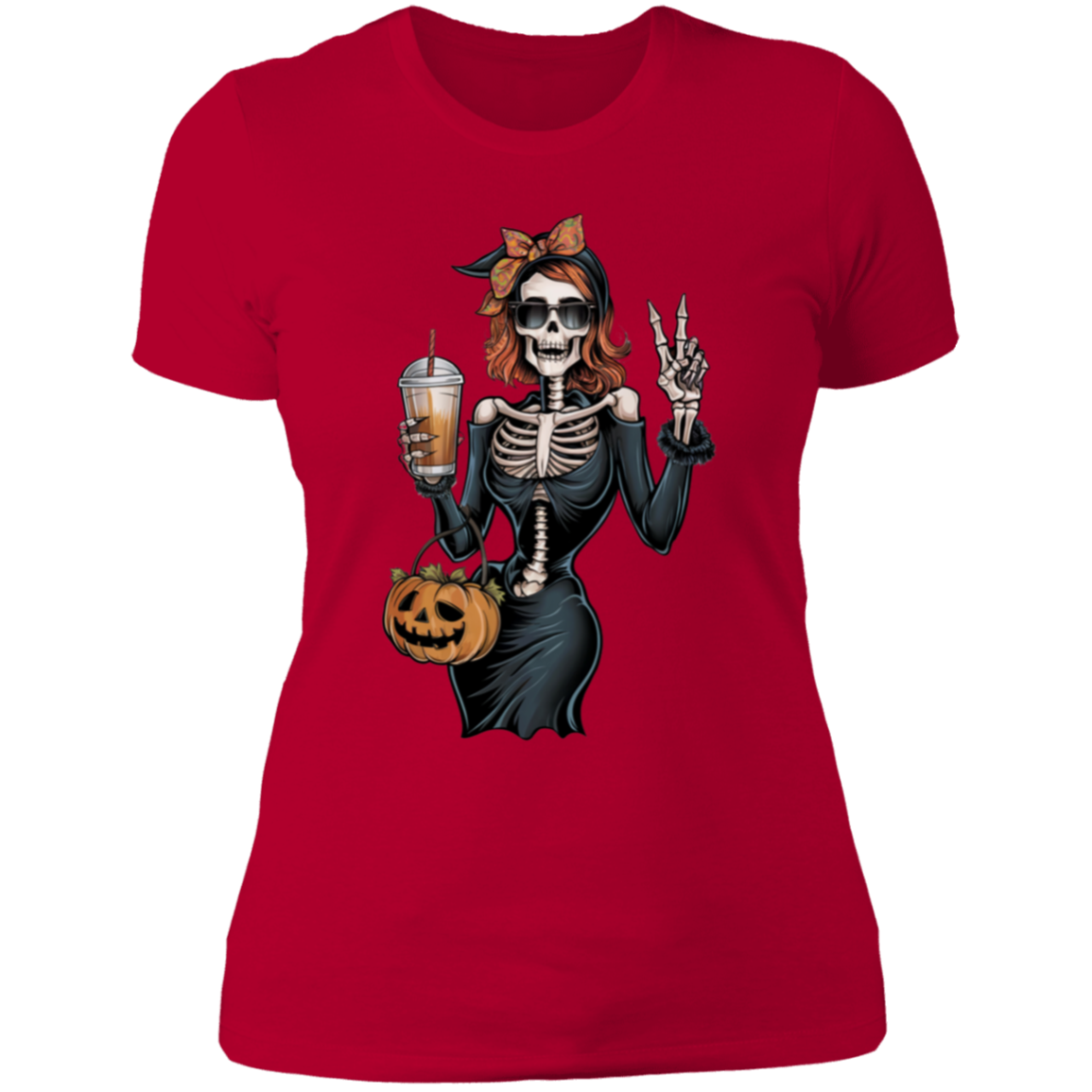 Vintage Fall Skeleton Ladies' Boyfriend T-Shirt