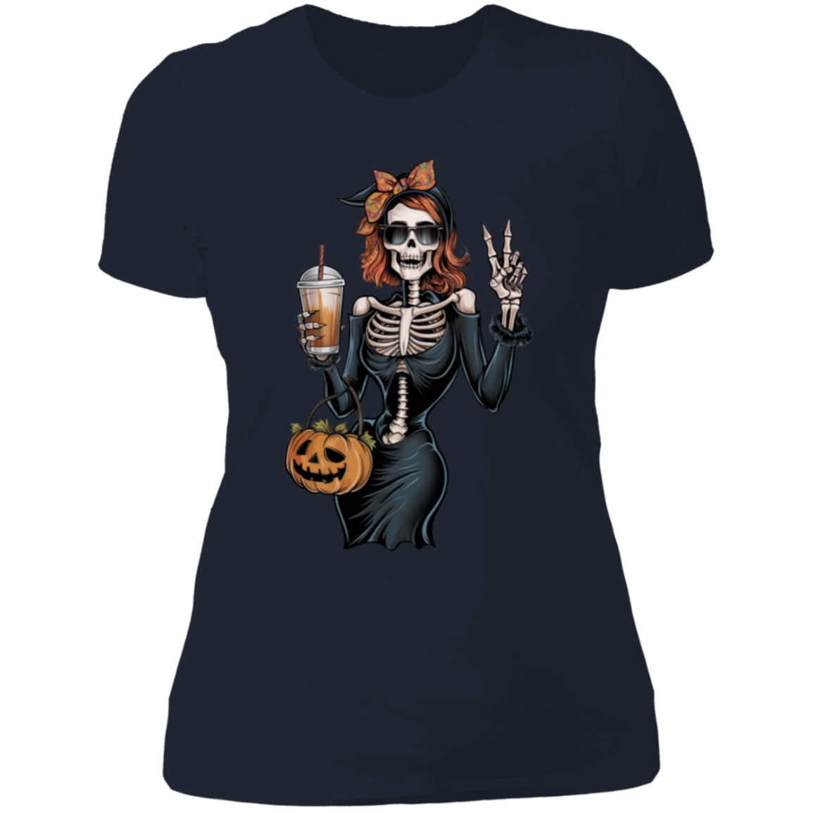 Vintage Fall Skeleton Ladies' Boyfriend T-Shirt