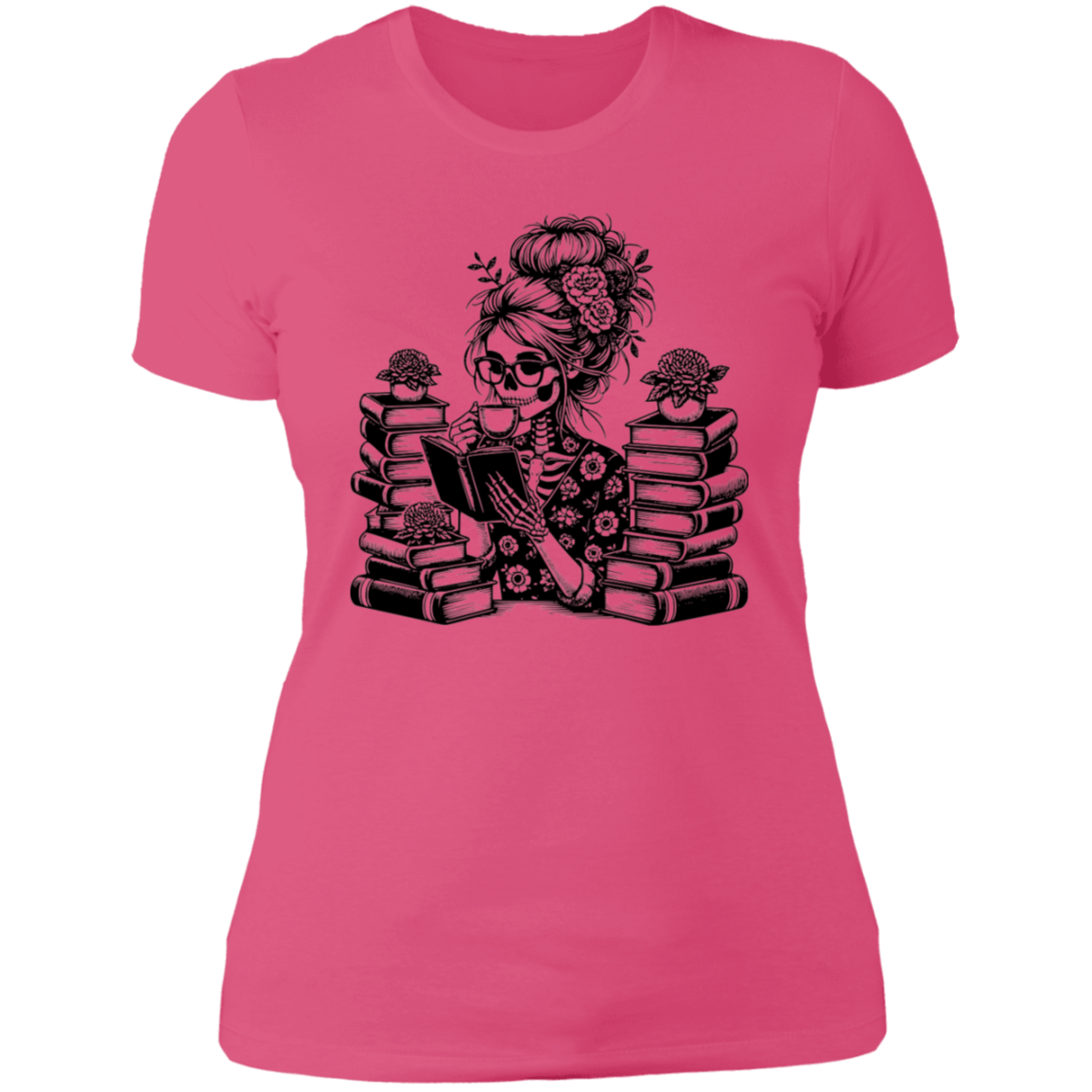 Book Skull Ladies' Boyfriend T-Shirt