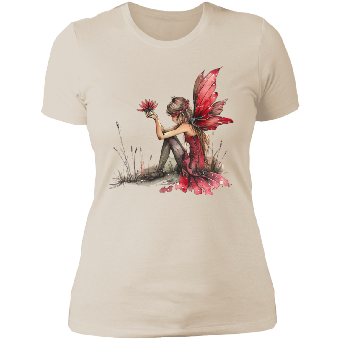 Sitting Fairy Ladies' Boyfriend T-Shirt