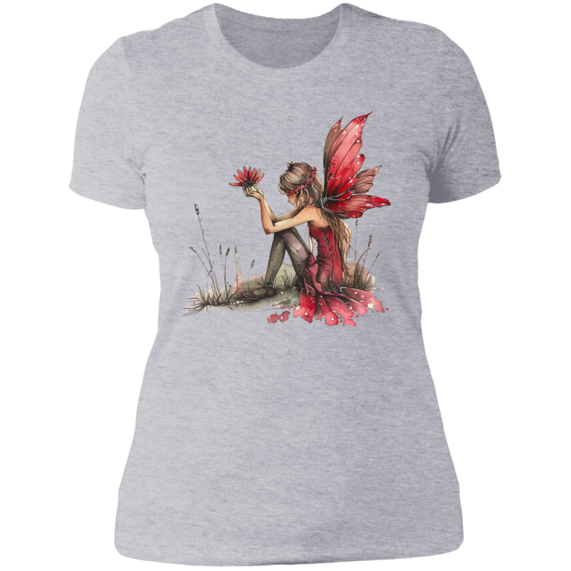 Sitting Fairy Ladies' Boyfriend T-Shirt