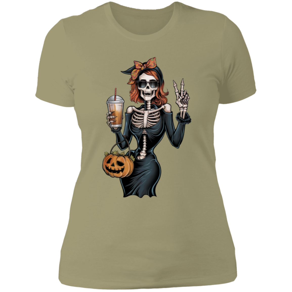 Vintage Fall Skeleton Ladies' Boyfriend T-Shirt