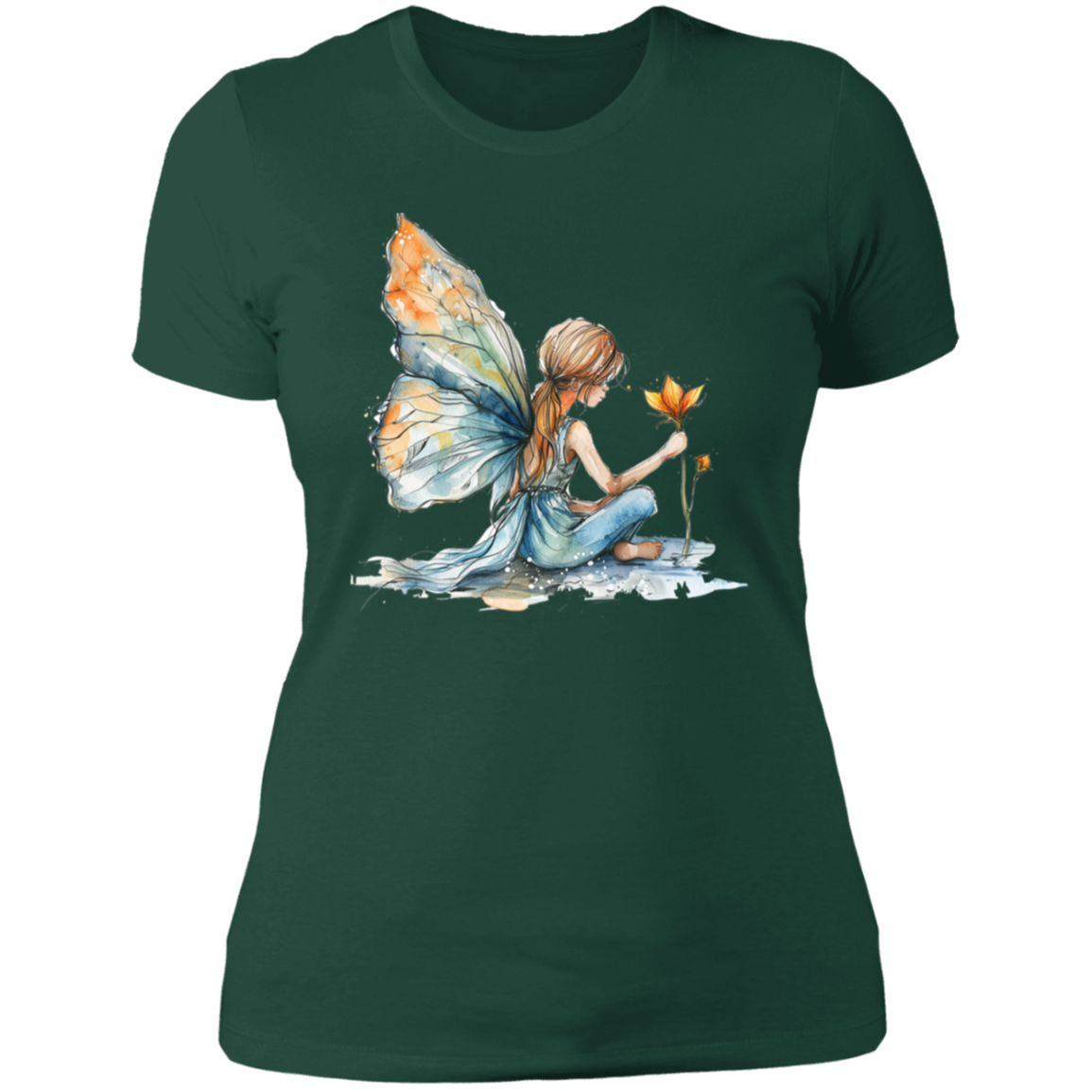 Sitting Fairy Ladies' Boyfriend T-Shirt