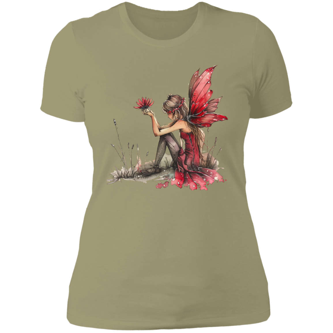 Sitting Fairy Ladies' Boyfriend T-Shirt