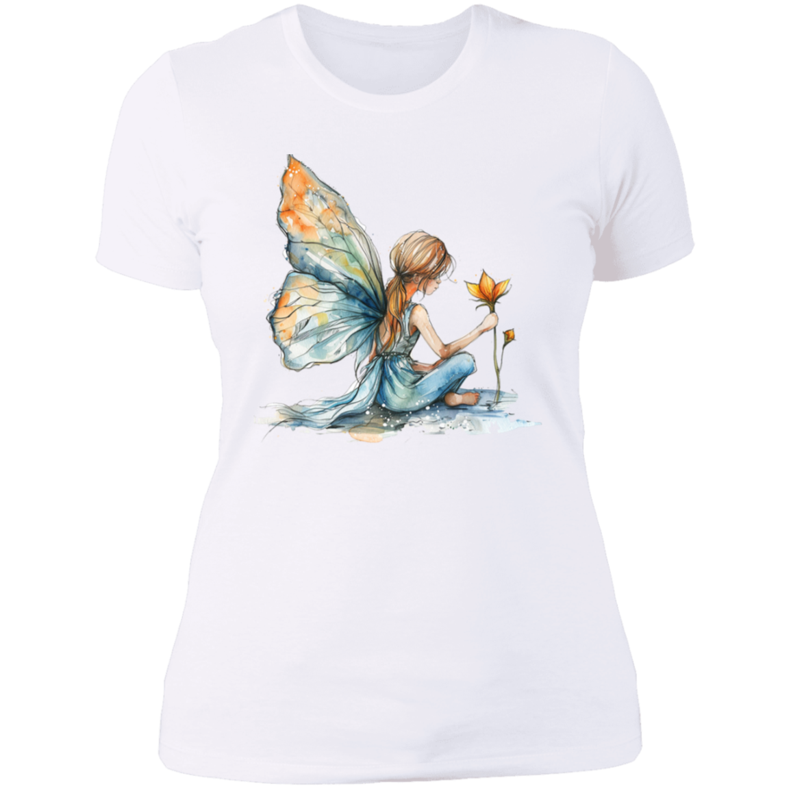 Sitting Fairy Ladies' Boyfriend T-Shirt