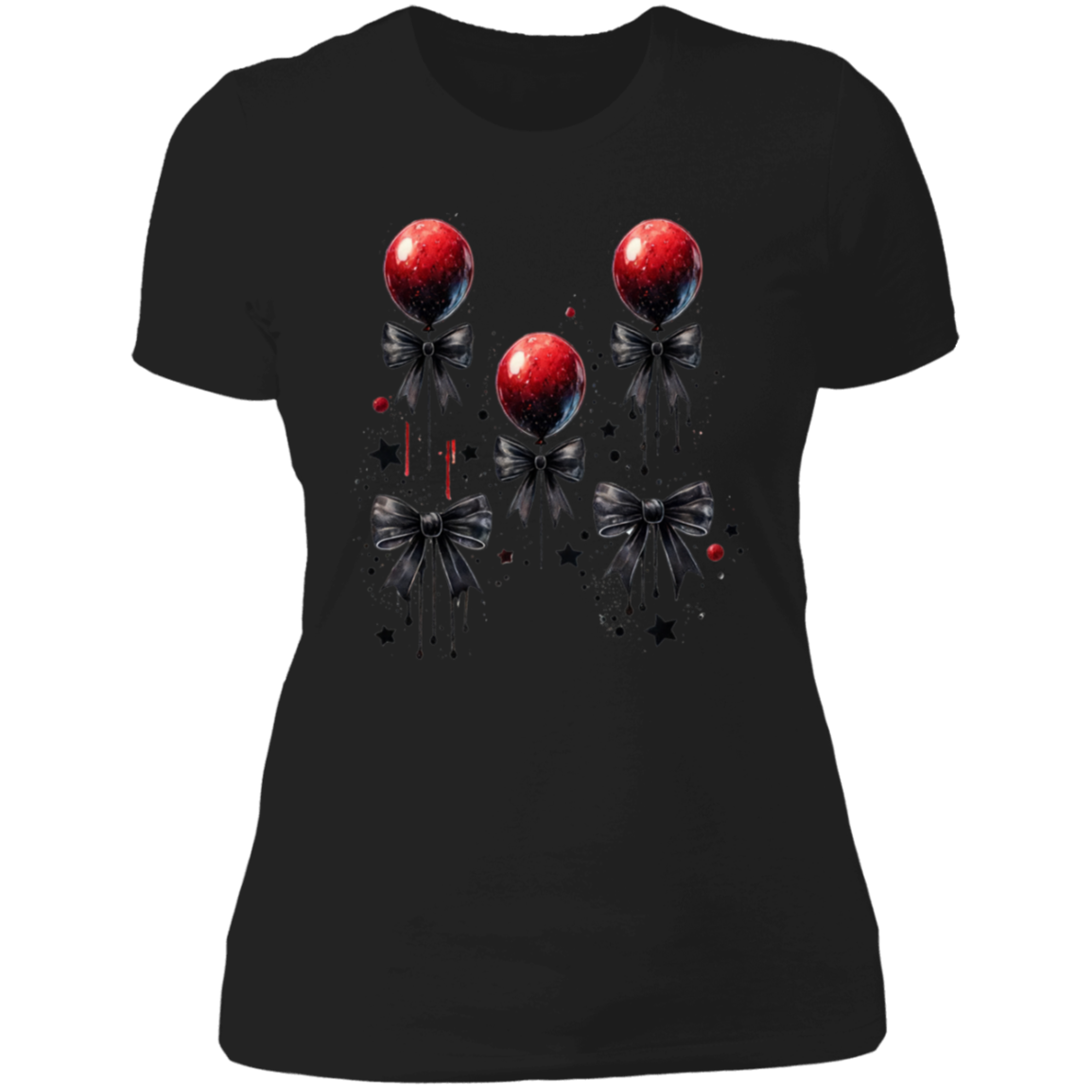 Red Balloons Ladies' Boyfriend T-Shirt