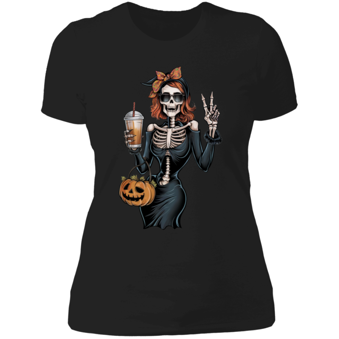 Vintage Fall Skeleton Ladies' Boyfriend T-Shirt