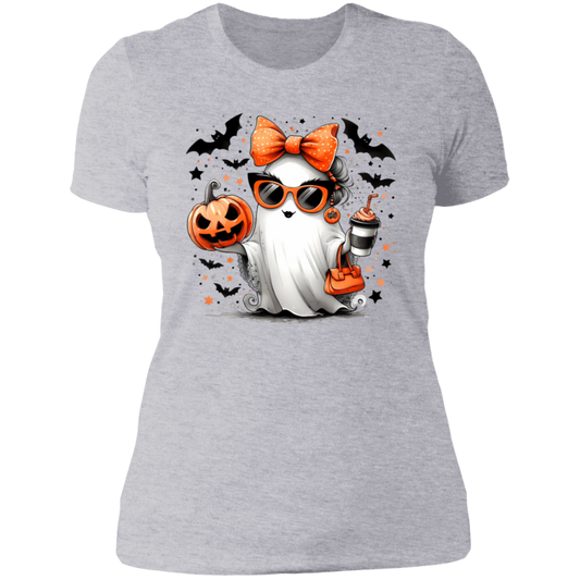 Coffee Ghost Ladies' Boyfriend T-Shirt