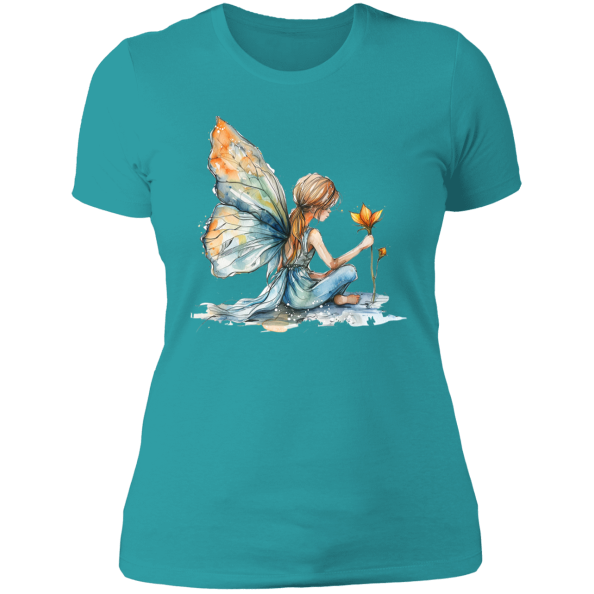 Sitting Fairy Ladies' Boyfriend T-Shirt