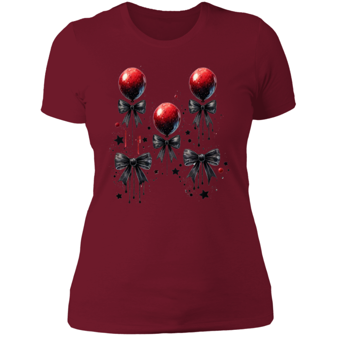 Red Balloons Ladies' Boyfriend T-Shirt