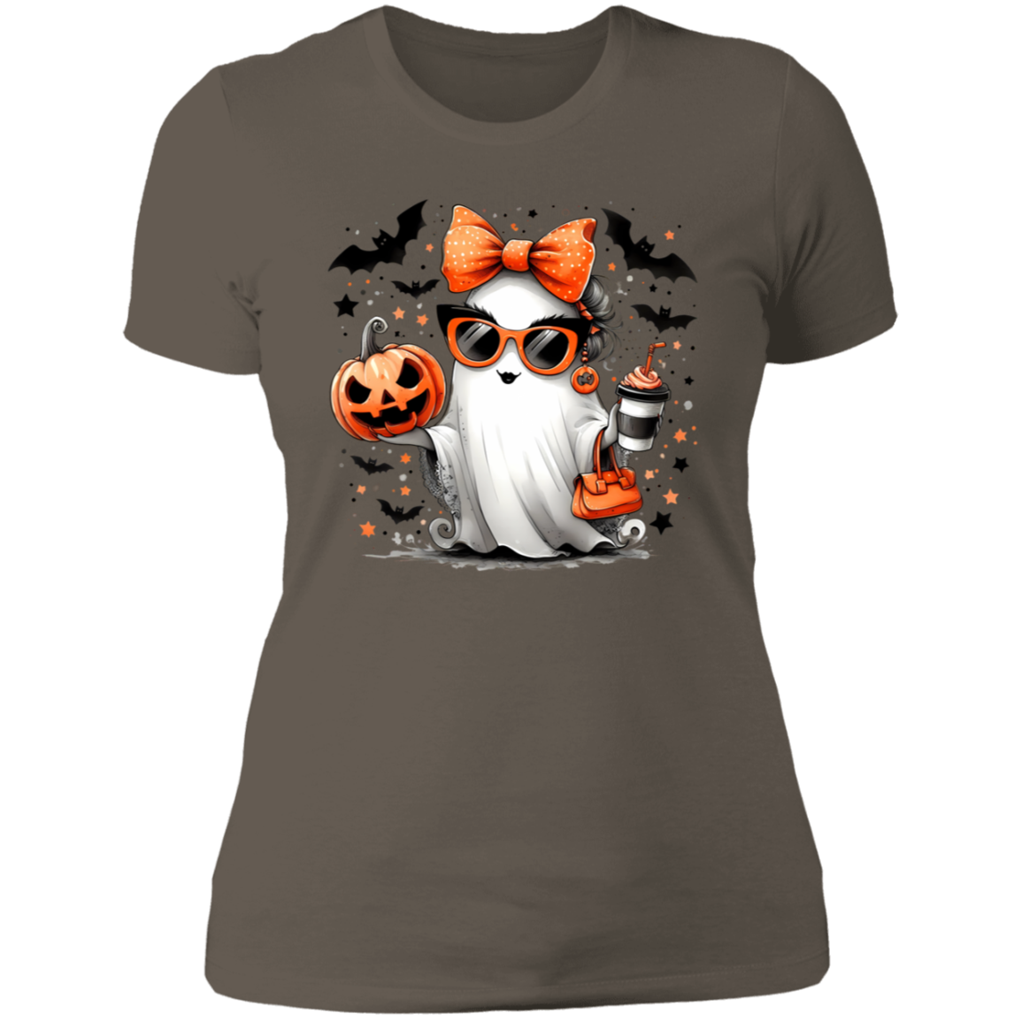 Coffee Ghost Ladies' Boyfriend T-Shirt