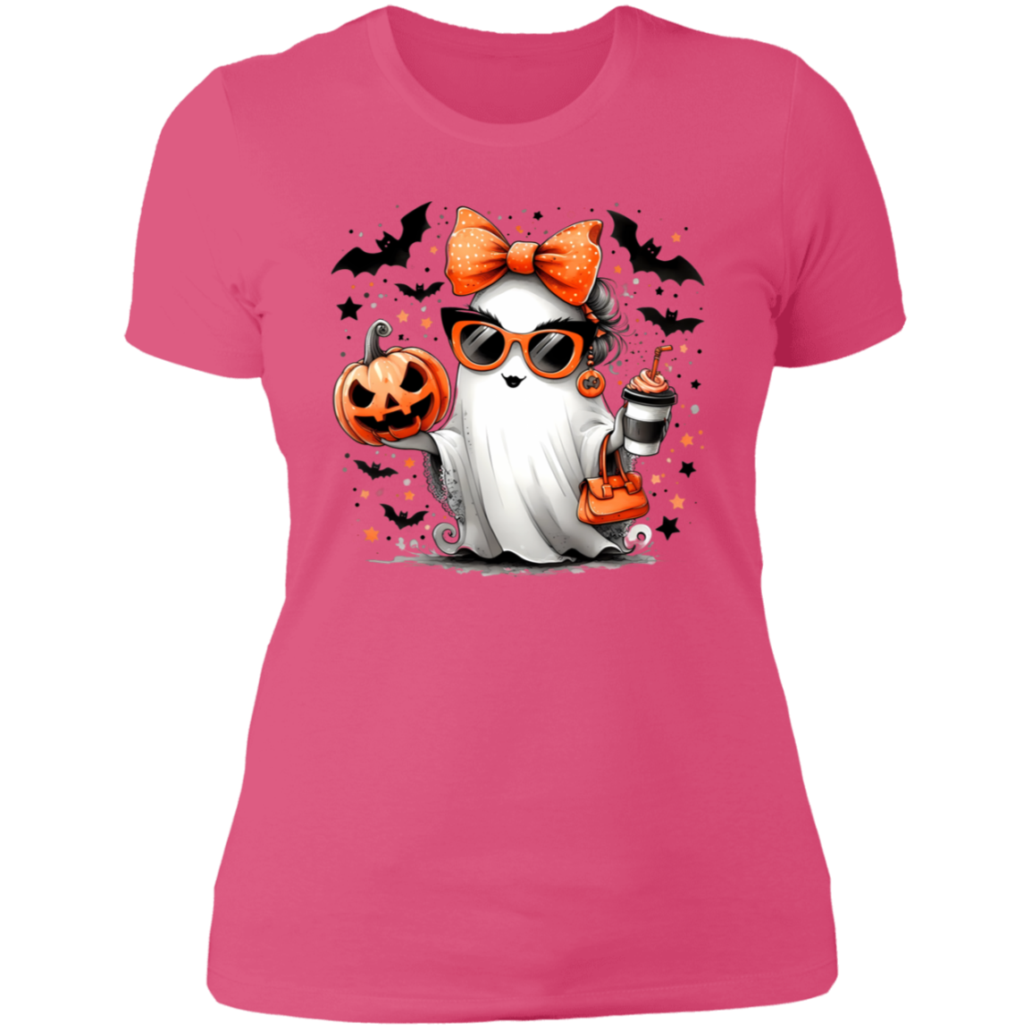 Coffee Ghost Ladies' Boyfriend T-Shirt