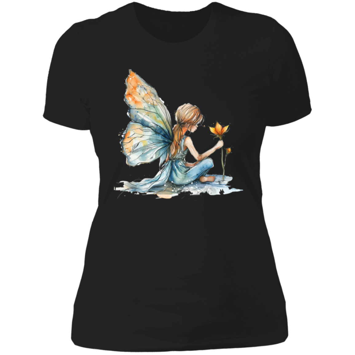 Sitting Fairy Ladies' Boyfriend T-Shirt