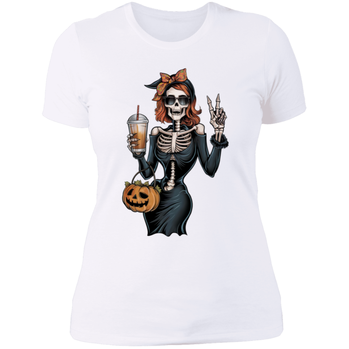 Vintage Fall Skeleton Ladies' Boyfriend T-Shirt