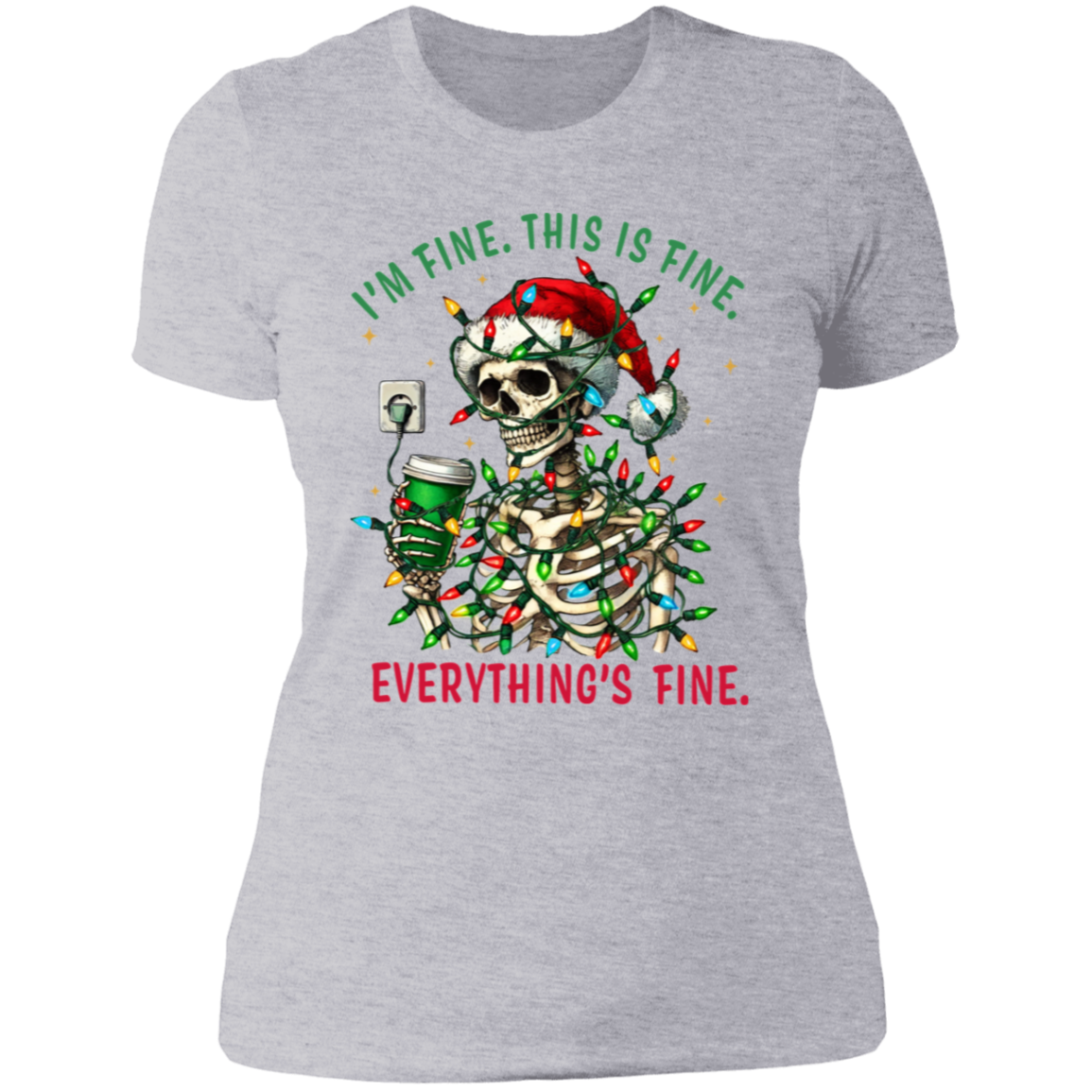 I'm Fine..... Ladies' Boyfriend T-Shirt