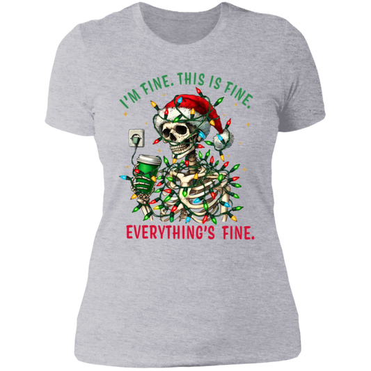 I'm Fine..... Ladies' Boyfriend T-Shirt