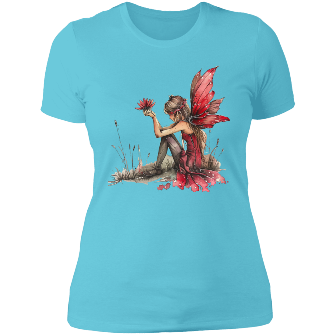 Sitting Fairy Ladies' Boyfriend T-Shirt