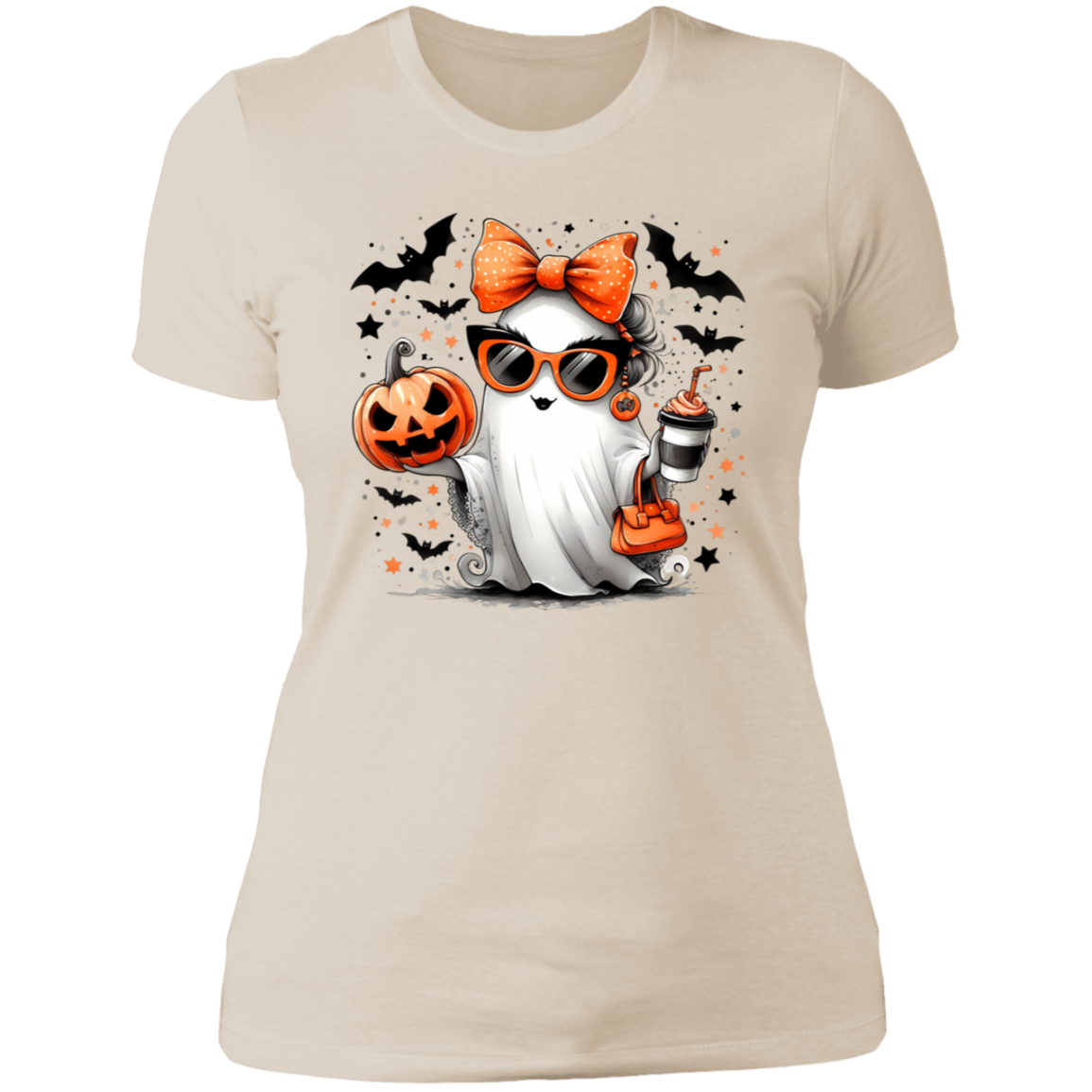 Coffee Ghost Ladies' Boyfriend T-Shirt