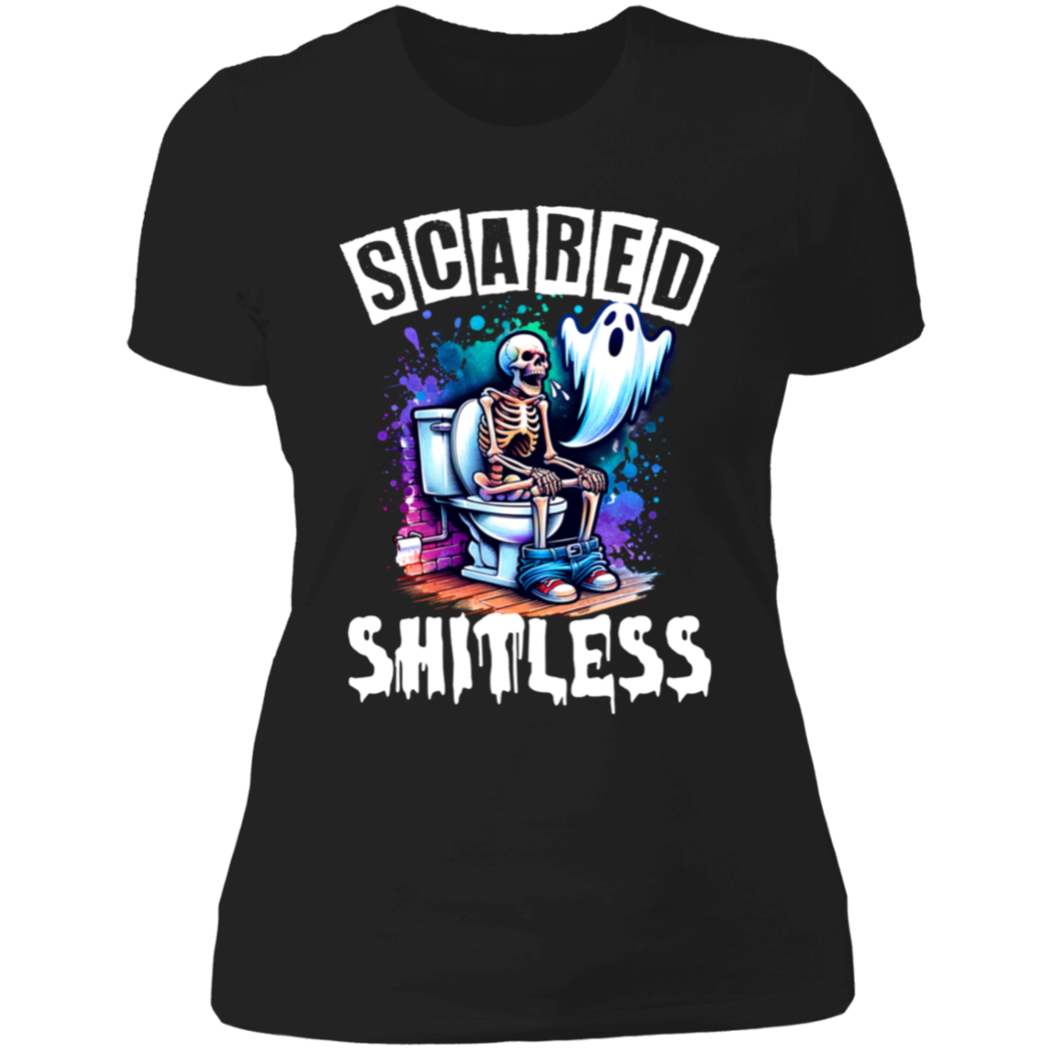 Scared Shitless Ladies' Boyfriend T-Shirt