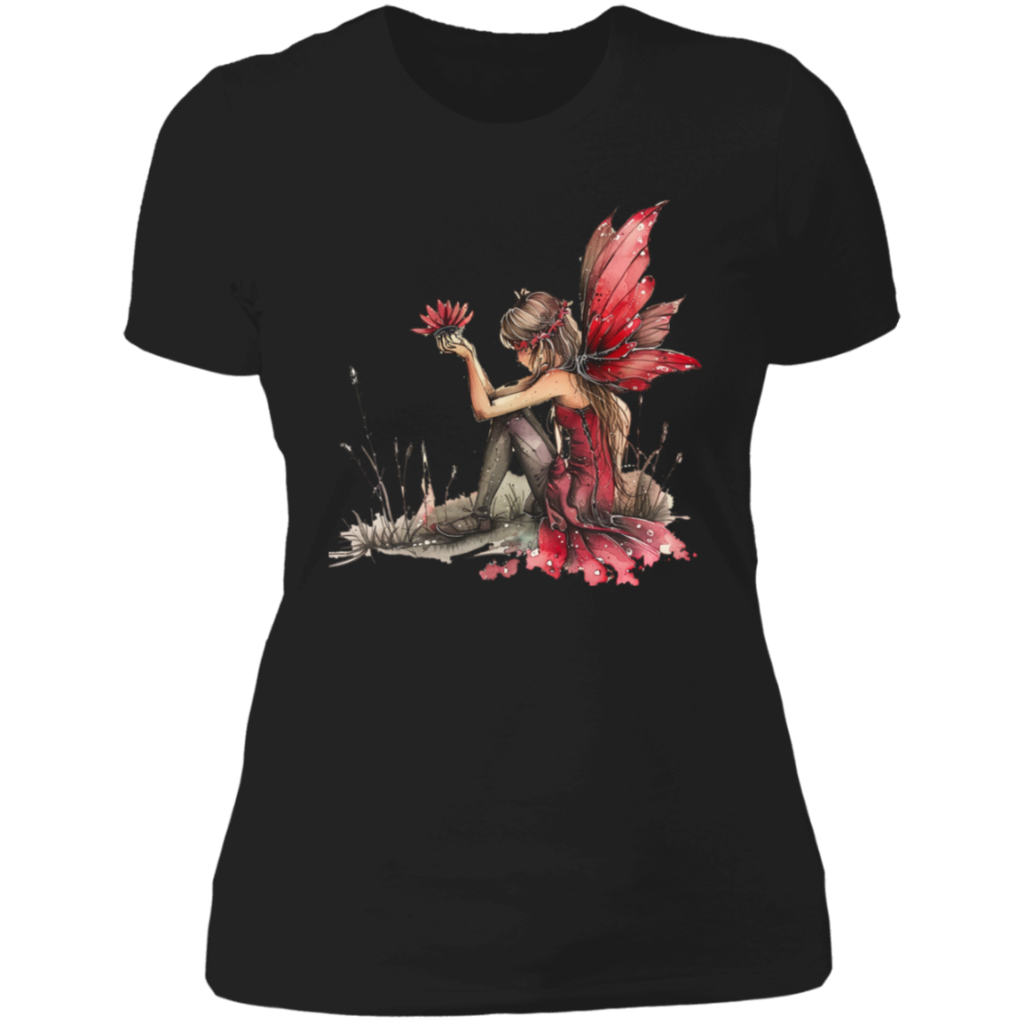 Sitting Fairy Ladies' Boyfriend T-Shirt