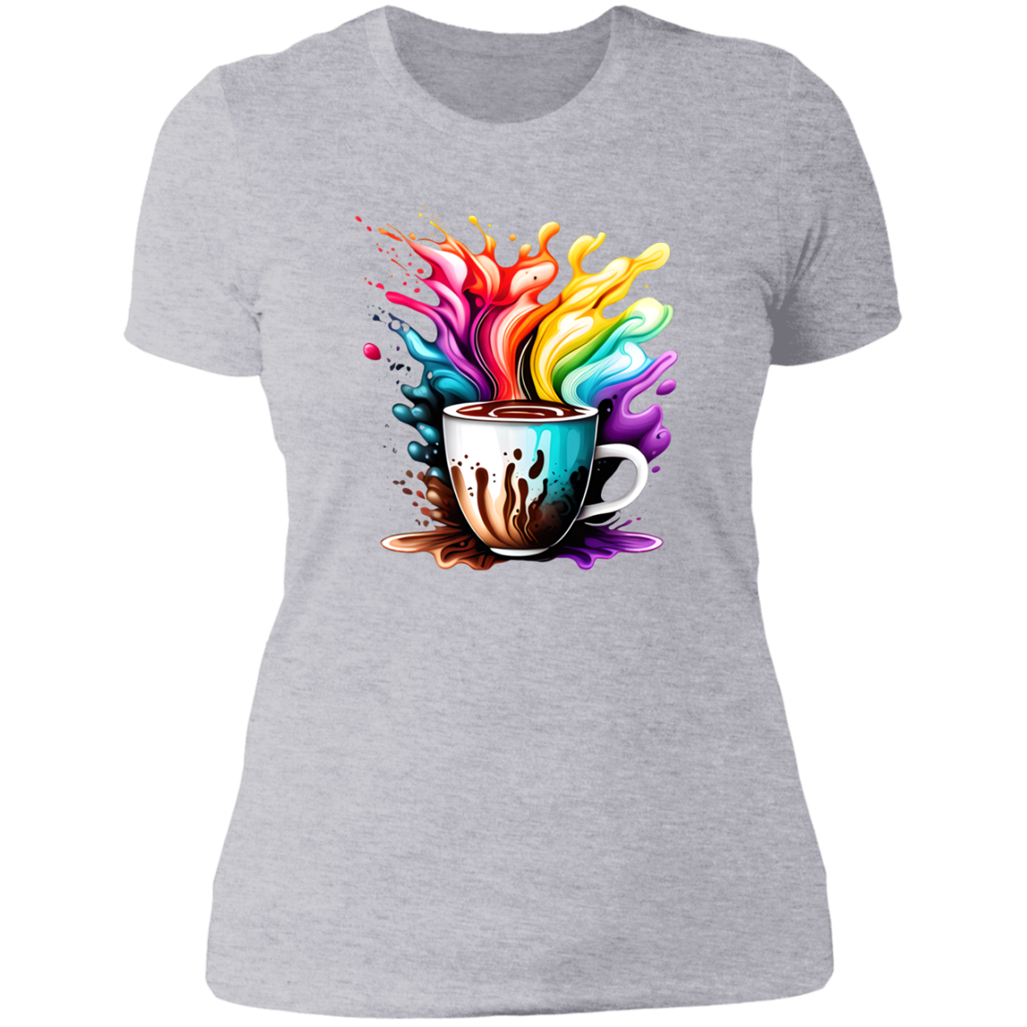 COFFEE CUP with COLORFUL SPLASH and REALISTIC STEAM