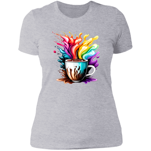 COFFEE CUP with COLORFUL SPLASH and REALISTIC STEAM