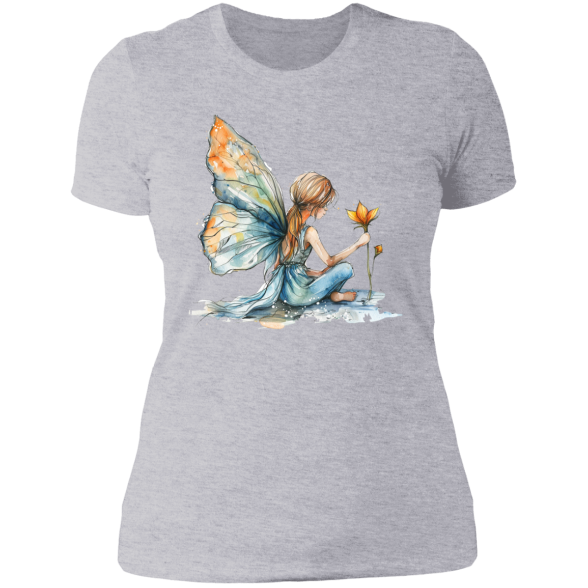 Sitting Fairy Ladies' Boyfriend T-Shirt