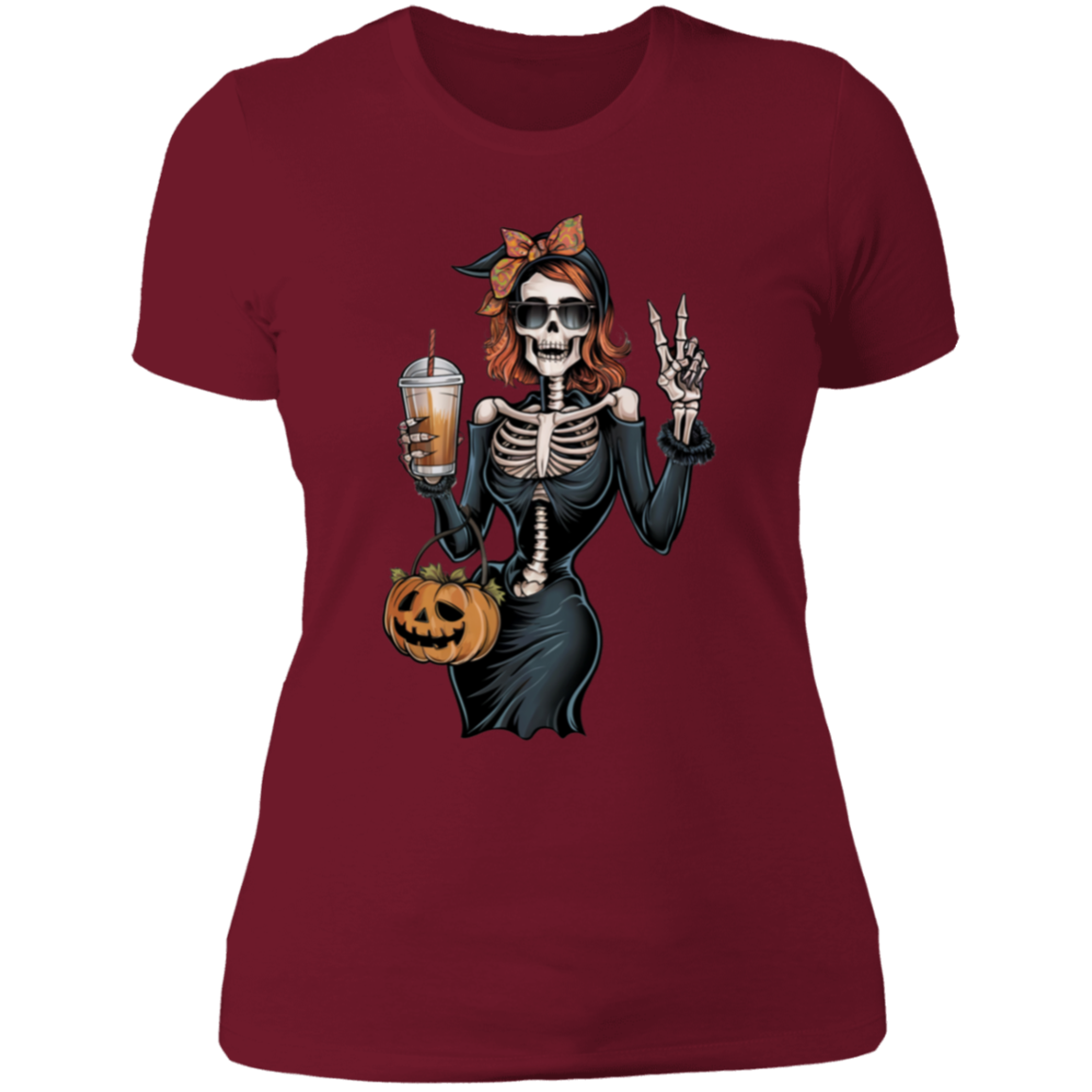 Vintage Fall Skeleton Ladies' Boyfriend T-Shirt