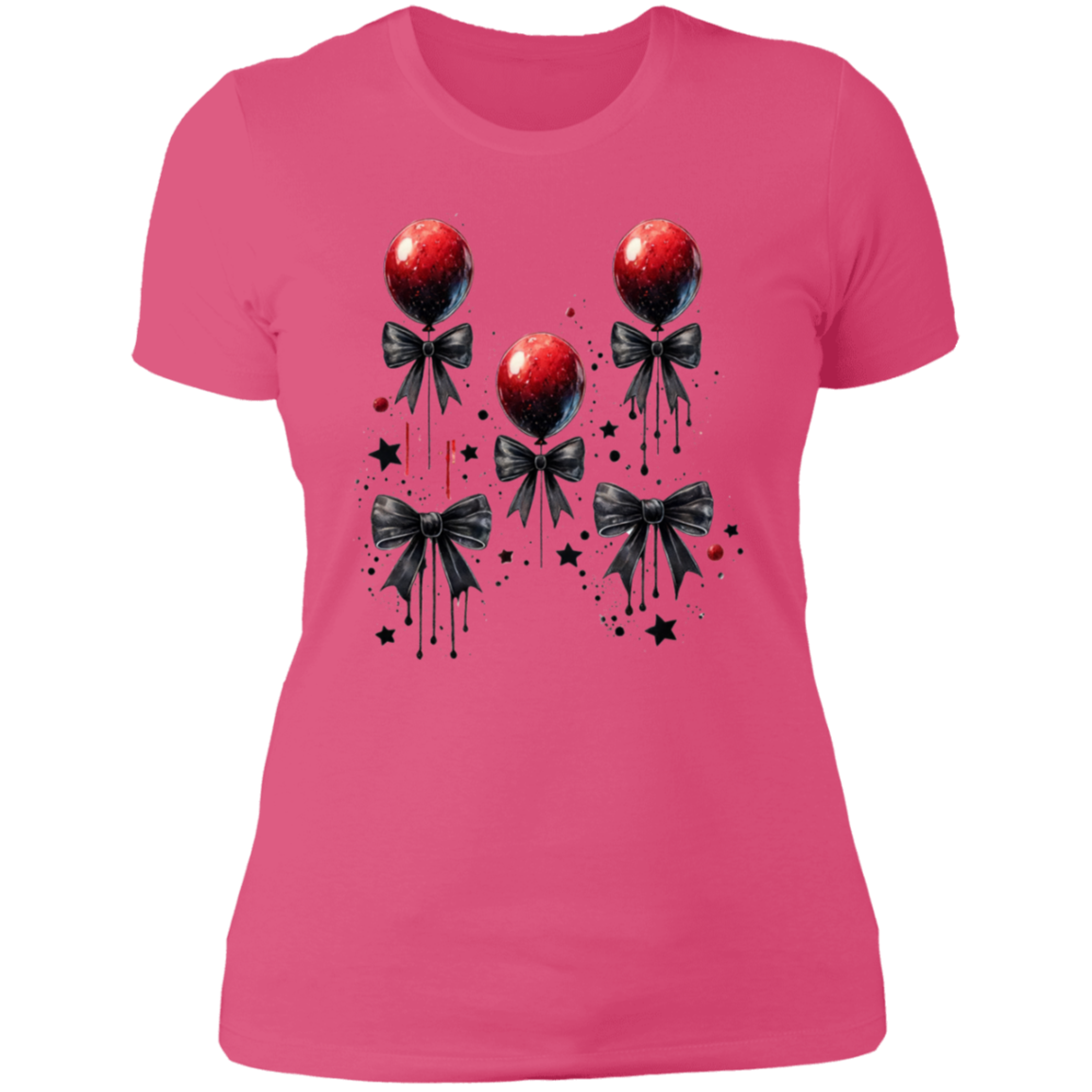 Red Balloons Ladies' Boyfriend T-Shirt