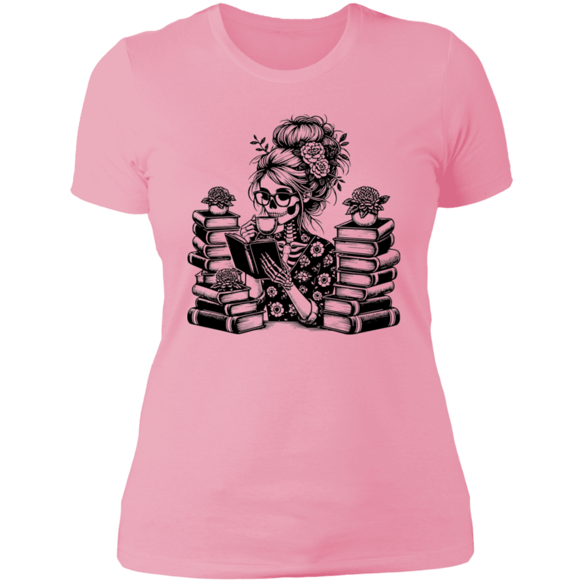 Book Skull Ladies' Boyfriend T-Shirt