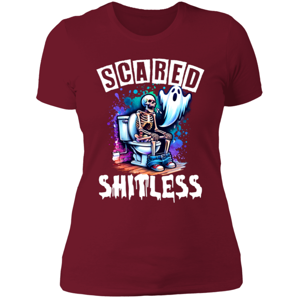 Scared Shitless Ladies' Boyfriend T-Shirt