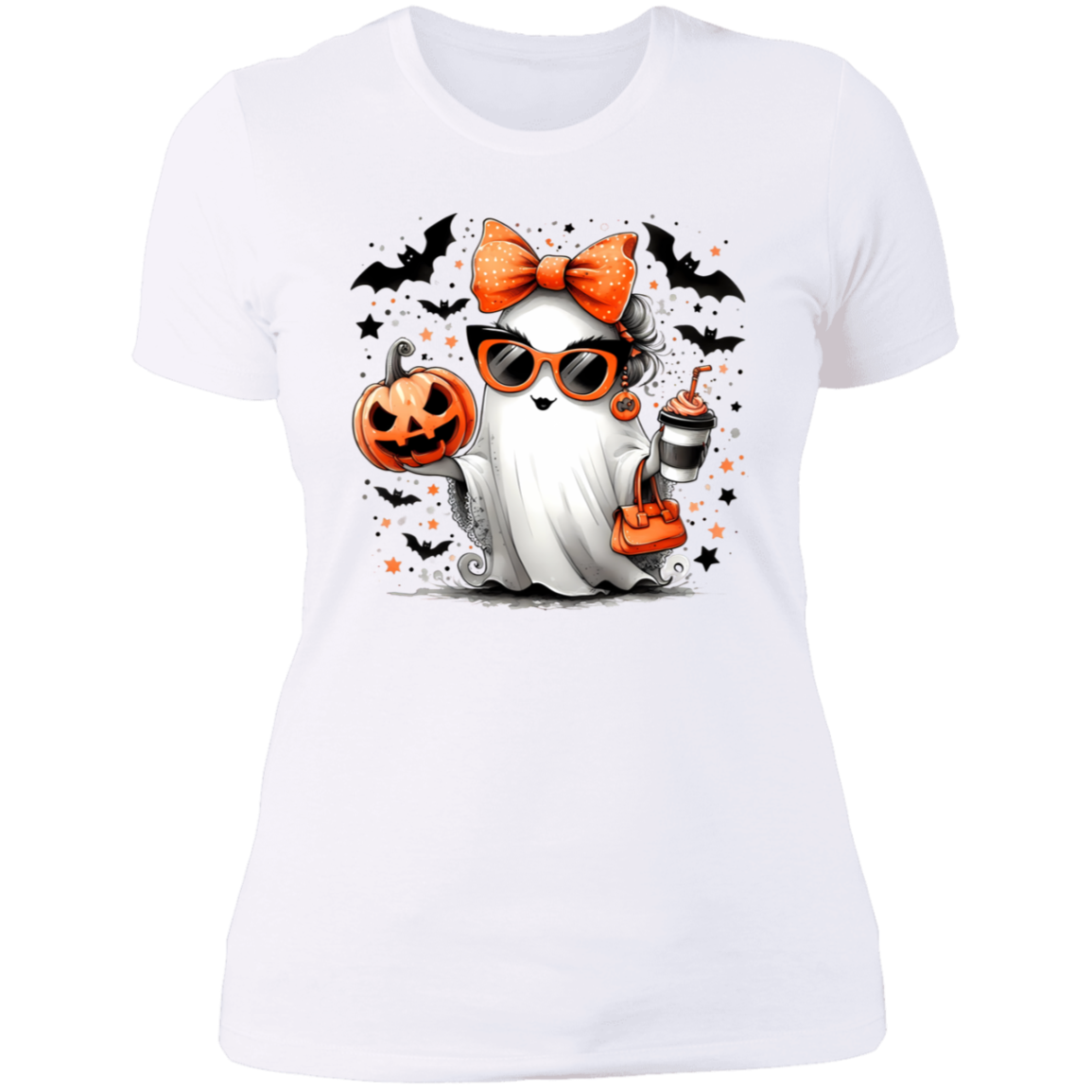 Coffee Ghost Ladies' Boyfriend T-Shirt