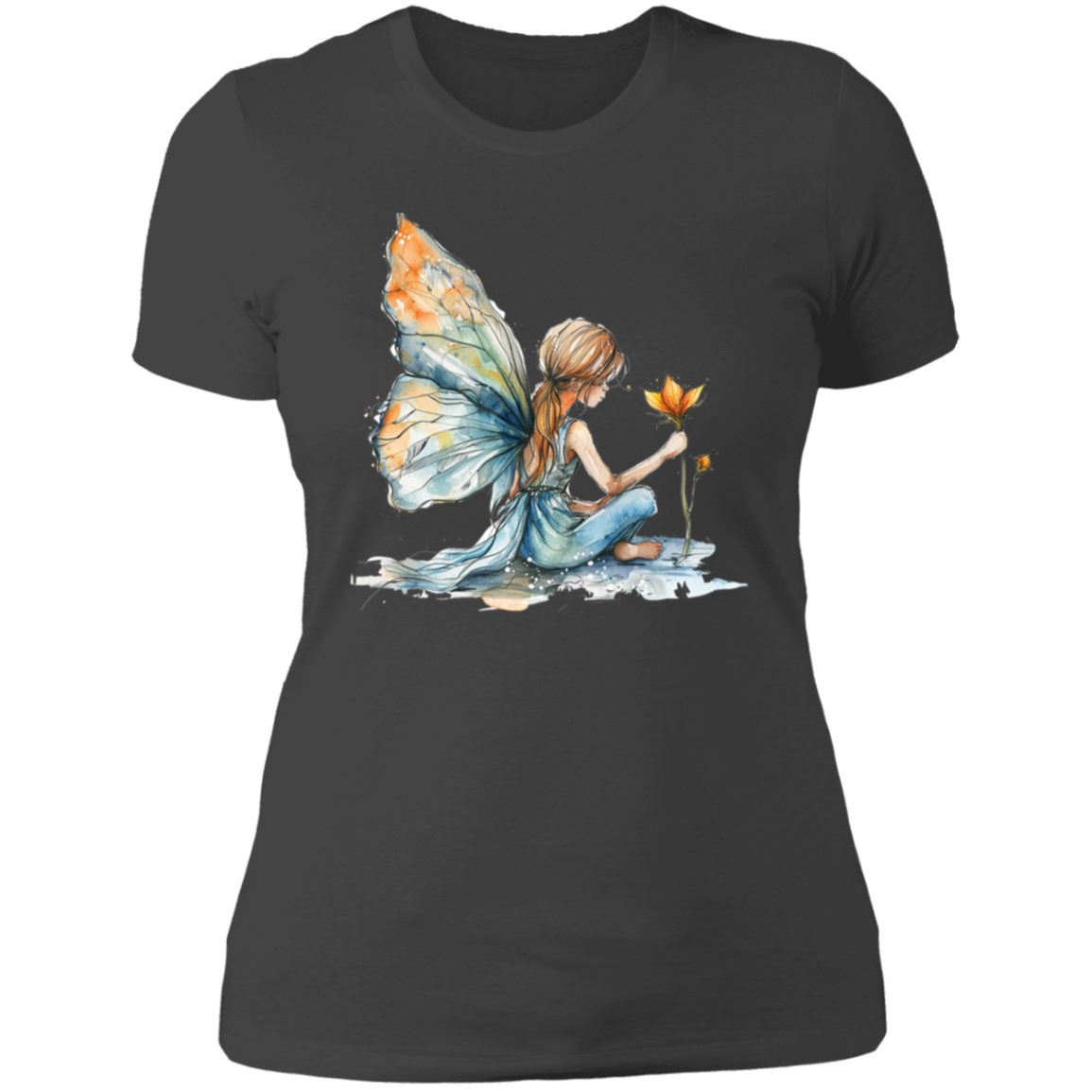 Sitting Fairy Ladies' Boyfriend T-Shirt