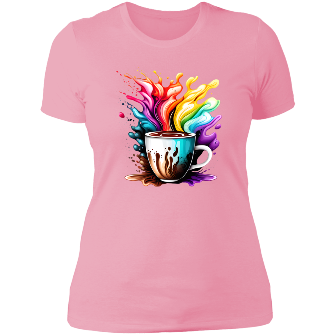 COFFEE CUP with COLORFUL SPLASH and REALISTIC STEAM