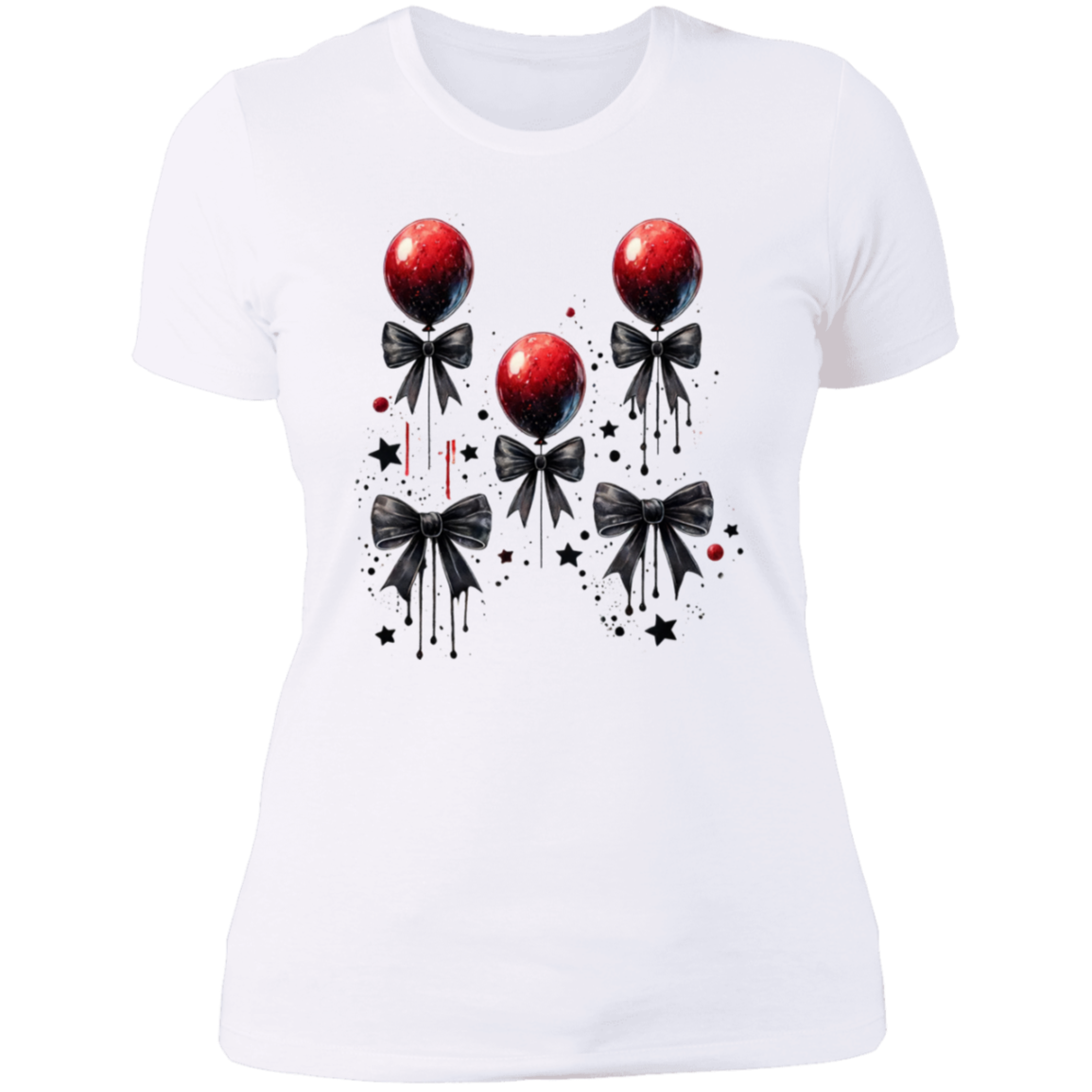 Red Balloons Ladies' Boyfriend T-Shirt