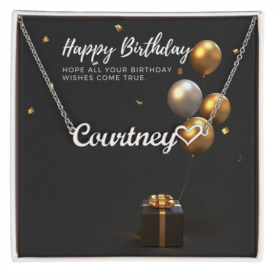 Personalized Name Necklace - Happy Birthday!
