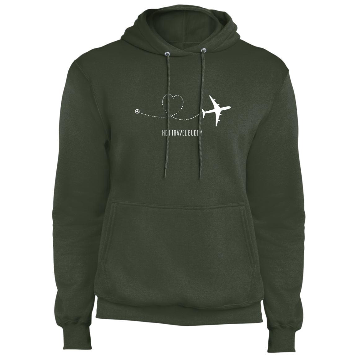 Her Travel Buddy Fleece Pullover Hoodie