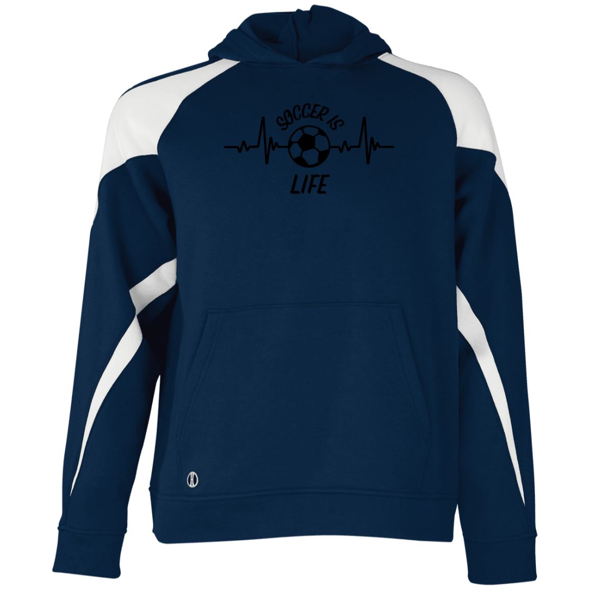 Youth Athletic Colorblock Fleece Hoodie