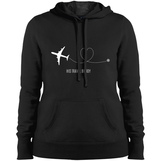 His Travel Buddy Ladies' Pullover Hooded Sweatshirt