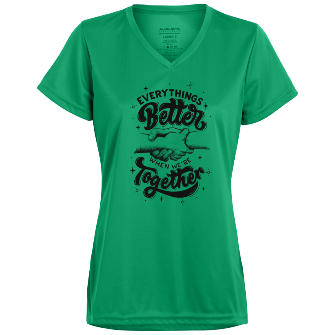 Better when we're together - Wicking V-Neck Tee - Women T-shirt