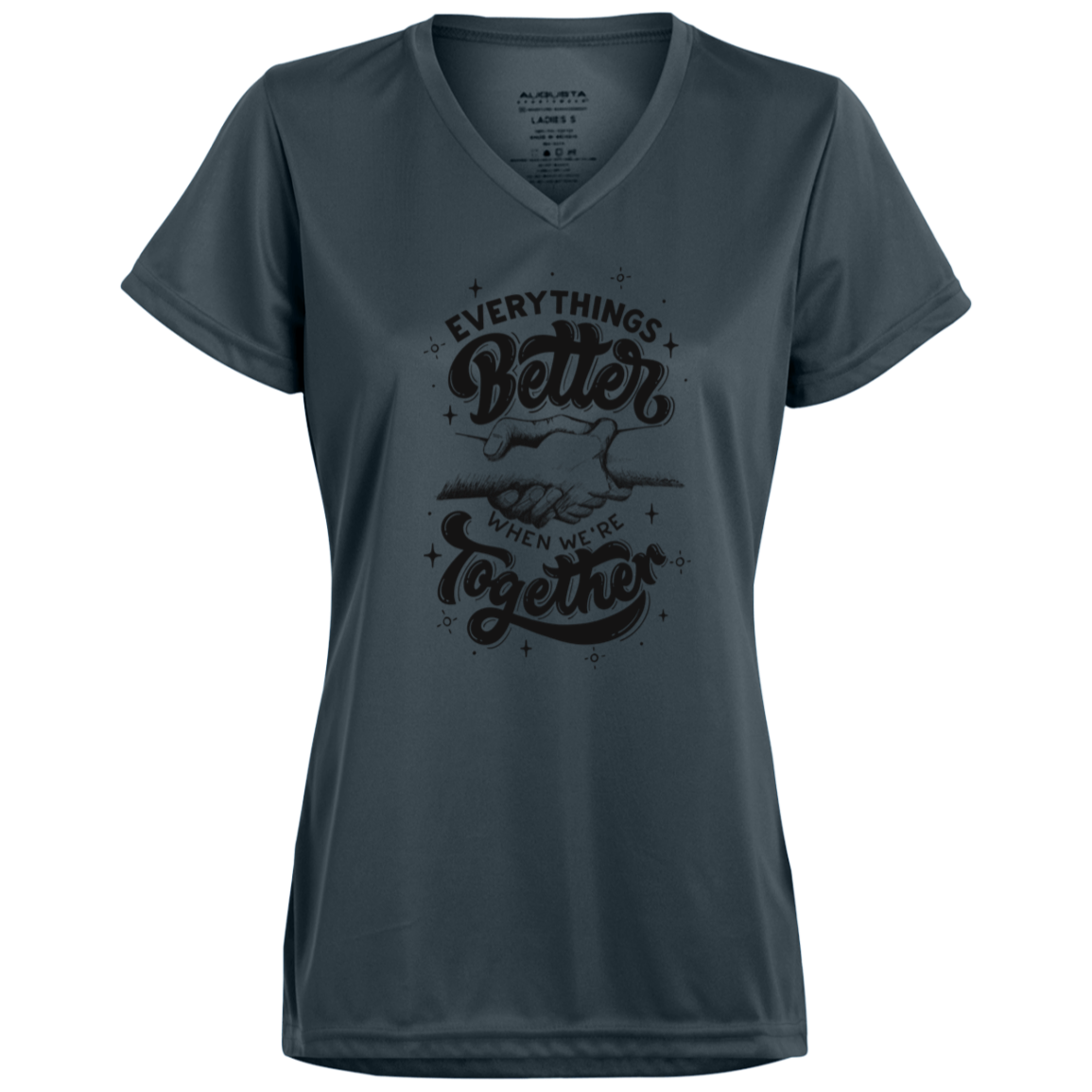 Better when we're together - Wicking V-Neck Tee - Women T-shirt